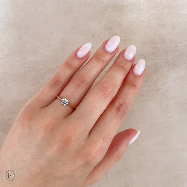 Alternative view of Darling - Solitaire Diamond Engagement Ring 14k Gold