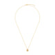 Full view of the Lost Without You Diamond Necklace in 14k gold, showcasing the full length of the delicate chain and circular pendant.