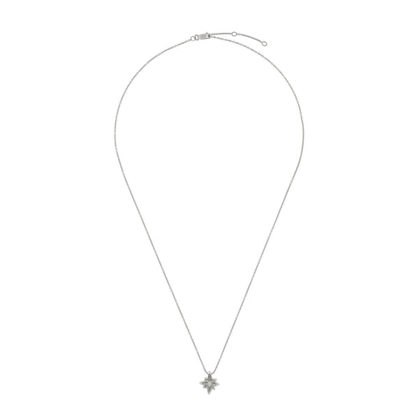 Alternative view of Lost Without You Diamond Necklace - 14k White Gold