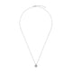 Full view of the Lost Without You Diamond Necklace in 14k white gold, showcasing the full length of the delicate chain and pendant.