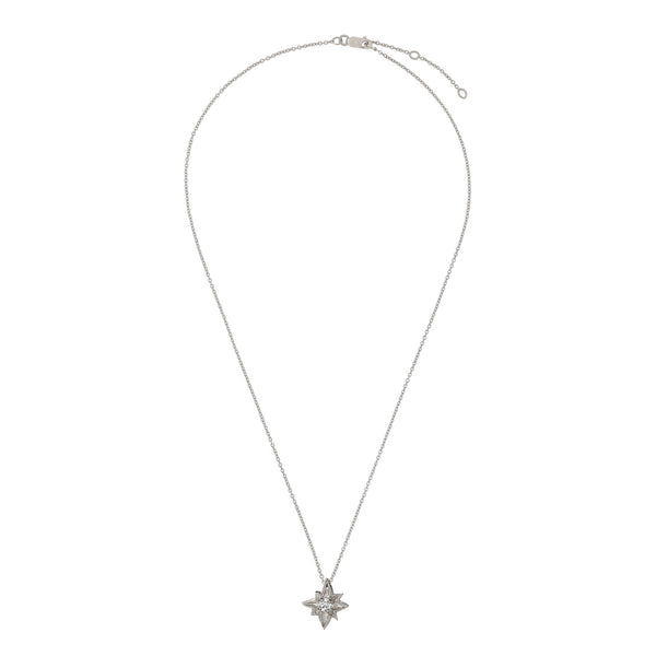 Alternative view of Lost Without You Diamond Necklace - 14k White Gold