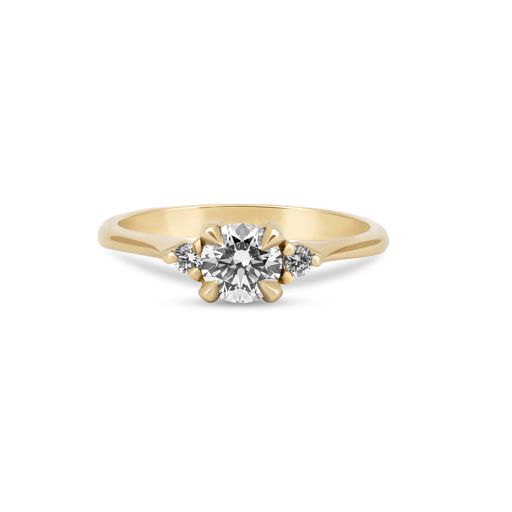 Love is All 0.5ct Diamond Engagement Ring - 14k Gold Polished Band