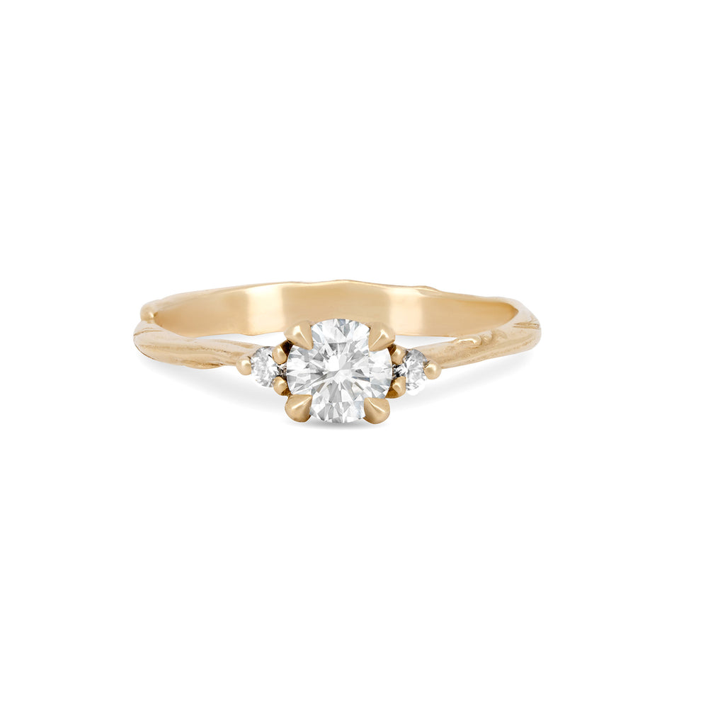 Love is All 0.5ct Lab-Grown Diamond Engagement Ring - 14k Gold Twig Band