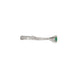 Side profile of the Love is All Emerald Engagement Ring in 14k white gold, showing the intricate twig band texture and elevated emerald setting.