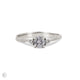 Front view of the You, Me & Magic Grey Diamond Engagement Ring in 14k white gold with a twig band, featuring a large central grey diamond.