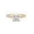 Front view of the Love’s Life Eternity 2ct Cushion Cut Diamond Engagement Ring in 14k solid gold, featuring a cushion-cut diamond with an eternity-set band.