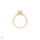 Top-down view of the Love’s Life Eternity Cushion Cut Diamond Engagement Ring in 14k solid gold, highlighting the central cushion-cut stone and full eternity band.