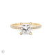Front view of the Love’s Life Eternity 1.5ct Princess Cut Diamond Engagement Ring in 14k solid gold, featuring a princess-cut diamond with an eternity-set band.