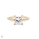 Front view of the Love’s Life Eternity 2ct Princess Cut Diamond Engagement Ring in 14k solid gold, featuring a princess-cut diamond with an eternity-set band.