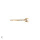 Side profile of the Love’s Life Eternity Princess Cut Diamond Engagement Ring in 14k solid gold, showcasing the eternity-set band and elevated princess-cut diamond.