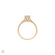 Top-down view of the Love’s Life Eternity Princess Cut Diamond Engagement Ring in 14k solid gold, highlighting the central princess-cut stone and full eternity band.