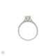 Top-down view of the Love’s Life Eternity Princess Cut Diamond Engagement Ring in 14k white gold, highlighting the central princess-cut stone and full eternity band.