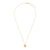 Midi Disc Necklace - 14k Gold Initial Letter