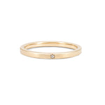 Front view of the Yours & Mine 2mm Wedding Ring in 14k gold, a sleek, polished wedding band.