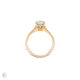 Top-down view of the Moonlight Oval Diamond Engagement Ring in 14k solid gold, highlighting the central oval diamond.