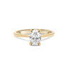 Thumbnail of Moonlight Hidden Halo 1ct Lab-Grown Oval Diamond Engagement Ring - 14k Gold Polished Band