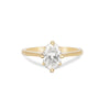 Thumbnail of Moonlight 1ct Lab-Grown Oval Diamond Engagement Ring - North Star Setting 14k Gold Polished Band