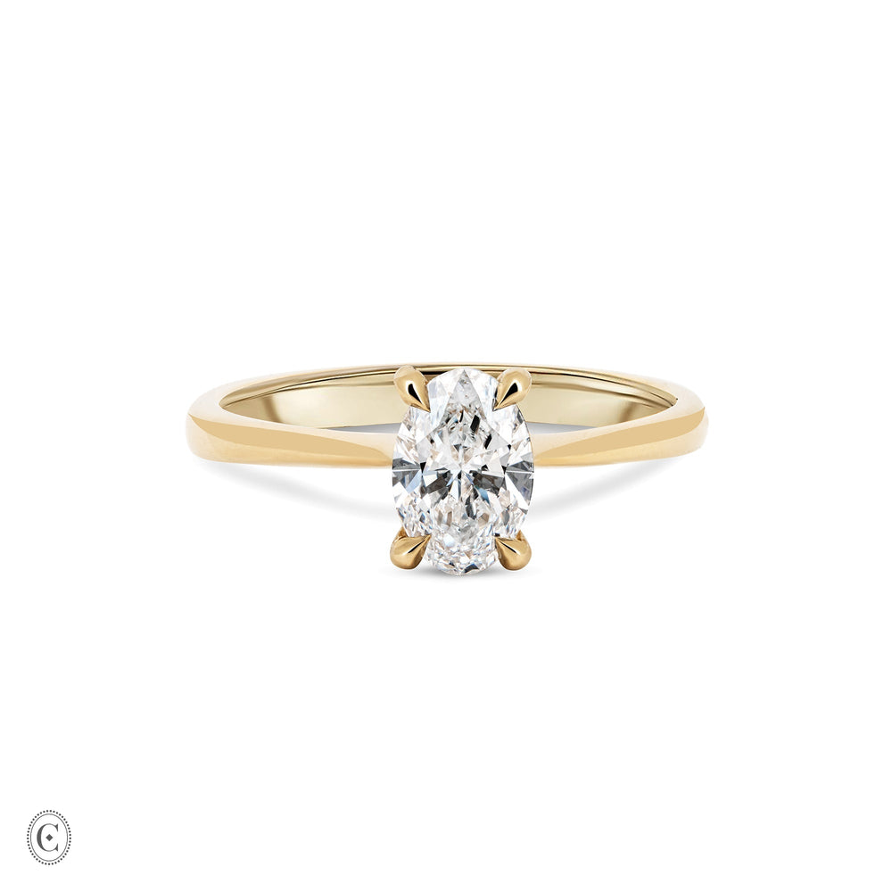 Moonlight - Oval Diamond Engagement Ring 14k Gold
