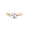 Thumbnail of Front view of the Moonlight Eternity 1ct Oval Diamond Engagement Ring in 14k solid gold, featuring an oval diamond with an eternity-set band.