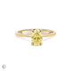 Thumbnail of Moonlight - Oval Lab Grown Yellow Diamond Engagement Ring 14k Gold