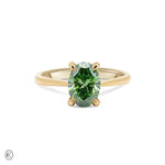 Moonlight - Green Lab Grown Diamond Engagement Ring 14k Gold