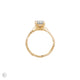 Top-down view of the Moonlight Oval Diamond Engagement Ring in 14k solid gold, highlighting the large central oval diamond and twig band.
