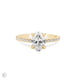 Front view of the Moonlight Eternity 2ct Oval Diamond Engagement Ring in 14k solid gold, featuring an oval diamond with an eternity-set band.