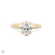 Front view of the Moonlight Eternity 3ct Oval Diamond Engagement Ring in 14k solid gold, featuring an oval diamond with an eternity-set band.