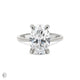 Moonlight - Oval Diamond Engagement Ring 14k White Gold