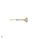 Side profile of the Moonlight Eternity Oval Diamond Engagement Ring in 14k solid gold, showcasing the eternity-set band and elevated oval diamond.
