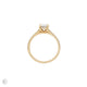 Top-down view of the Moonlight Eternity Oval Diamond Engagement Ring in 14k solid gold, highlighting the central oval diamond and full eternity band.