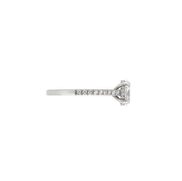 Alternative view of Moonlight - Eternity Oval Diamond Engagement Ring 14k White Gold