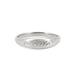Front view of the Never Forget Engraved Signet Ring in 14k white gold with the word 'Mama' engraved.