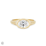 North Star - Diamond Signet East West Ring