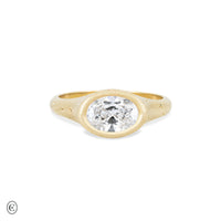 Thumbnail of North Star - Diamond Signet East West Ring