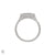 North Star - Diamond Signet East West Ring in White Gold
