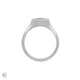 North Star - Diamond Signet East West Ring in White Gold