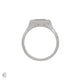 North Star - Diamond Signet East West Ring in White Gold