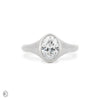 Thumbnail of North Star - Diamond Signet North South Ring in White Gold
