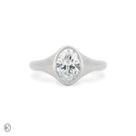 Thumbnail of North Star - Diamond Signet North South Ring in White Gold