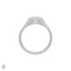 North Star - Diamond Signet North South Ring in White Gold