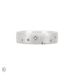 North Star - 5mm Band Ring in White Gold
