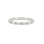 Front view of the North Star Diamond Eternity Ring in 14k white gold, featuring classic diamonds set around the band.