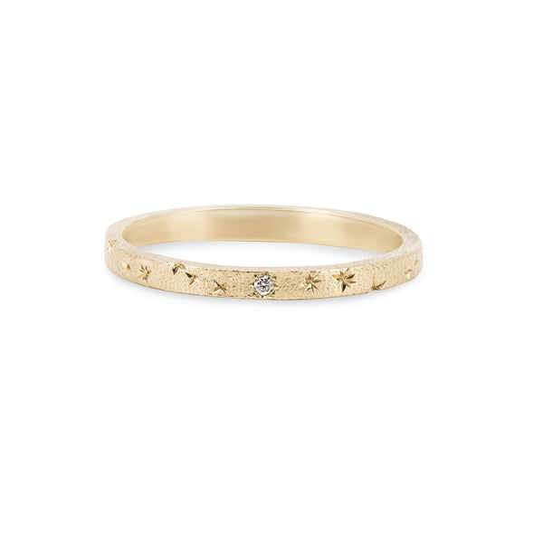 North Star - 14k Gold Band Ring