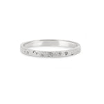 Thumbnail of Front view of the North Star 14k White Gold Band Ring, a polished band featuring a single star motif.