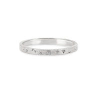 North Star - 14k White Gold Band Ring