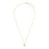 Thumbnail of North Star Diamond Engraved Initial Necklace - 14k Gold