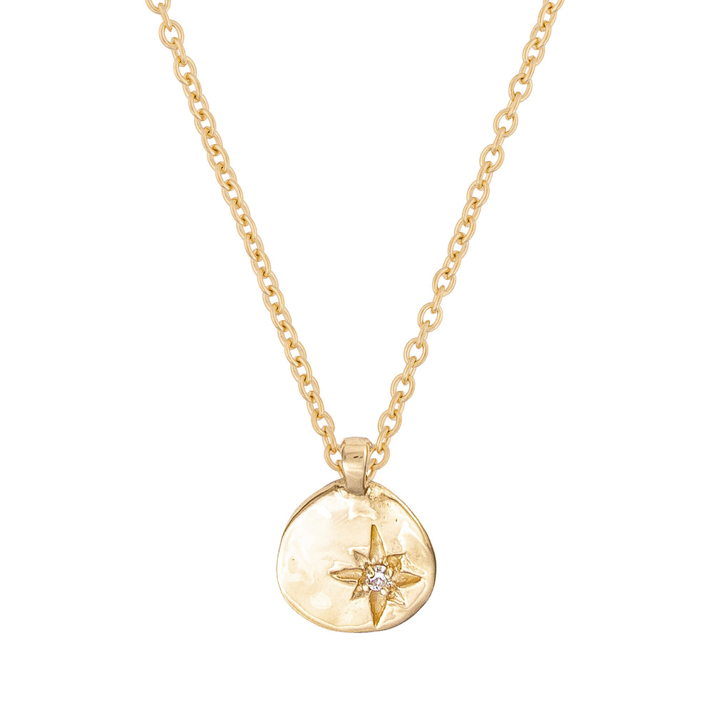 North Star Diamond Necklace - 14k Gold