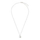 Full view of the North Star Diamond Necklace in 14k white gold, showcasing the full length of the delicate chain and star pendant.