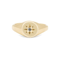 Thumbnail of North Star Diamond Original Signet Ring - 14k Gold